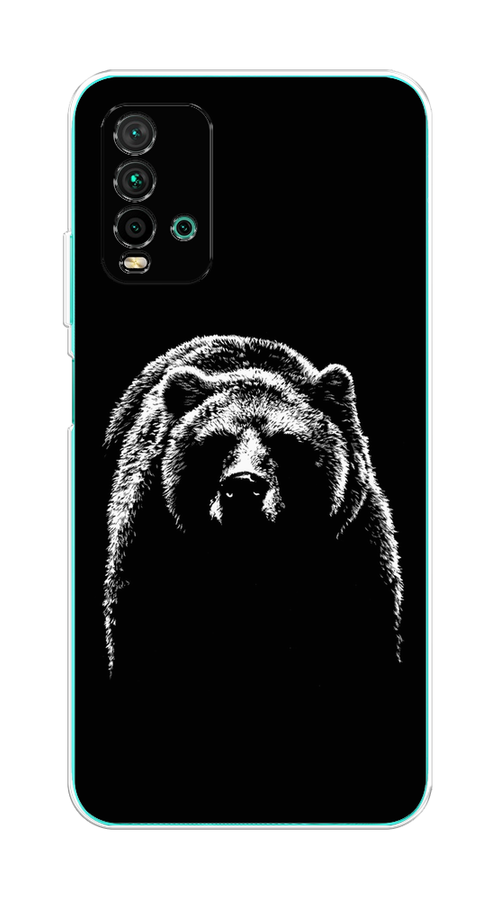 

Чехол на Xiaomi Redmi 9T "Медведь в ночи", Белый;черный, 39850-1