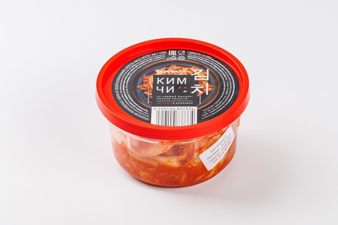 

Салат ВкусВилл Кимчи из свежей белокочанной капусты 200 г