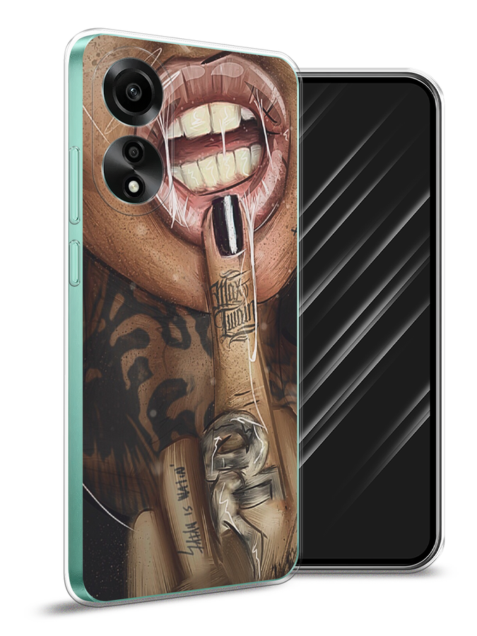

Чехол Awog на Oppo A78 4G "Девушка с татуировками", Бежевый;розовый;черный, 2514750-1
