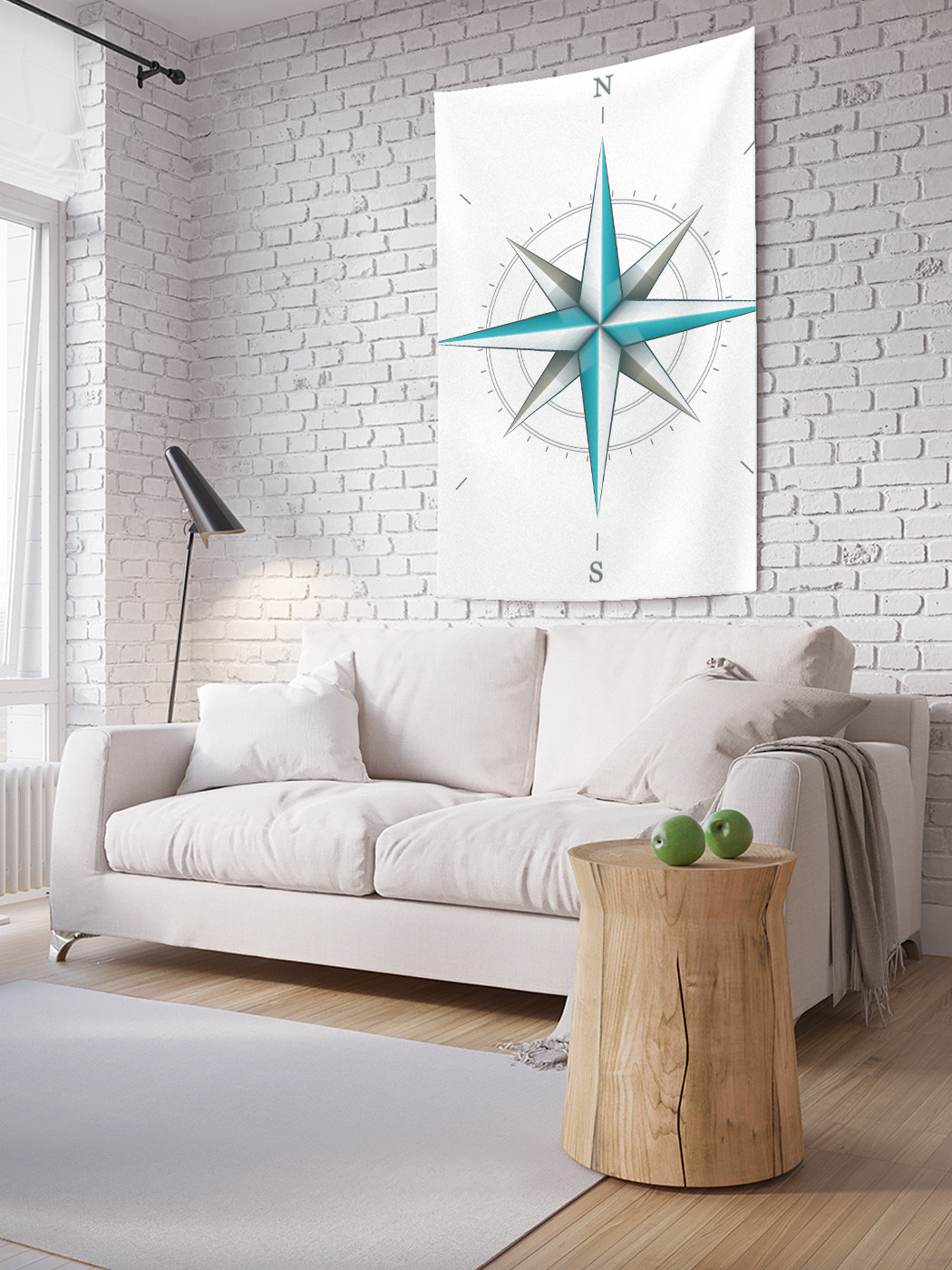 фото Вертикальное фотопанно на стену joyarty "звездный компас", 100x150 см
