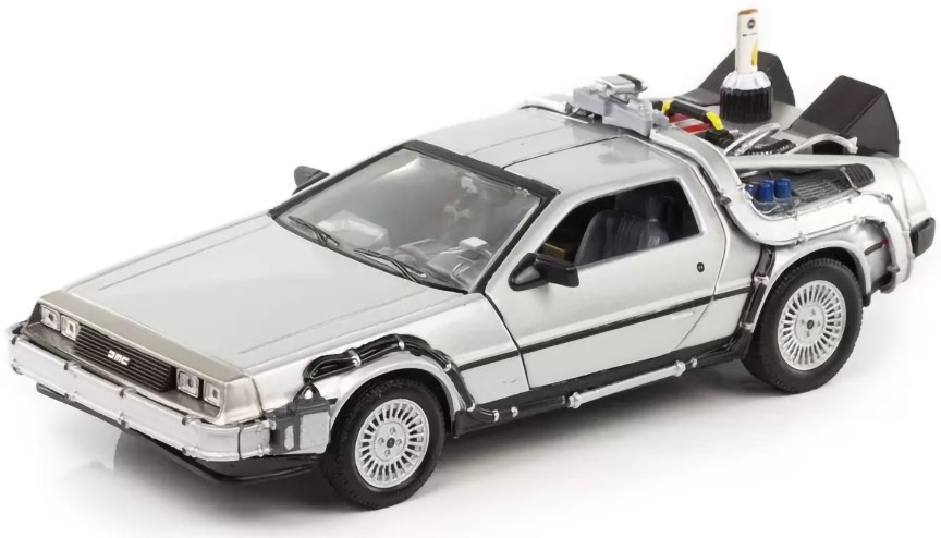 

Модель машинки – Back To The Future:Part II – Delorean Time Machine (масштаб 1:24), Серебристый
