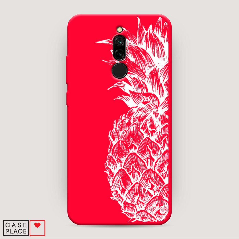 

Чехол Awog на Xiaomi Redmi 8 "Ананас графика белая", Разноцветный, 37153-1
