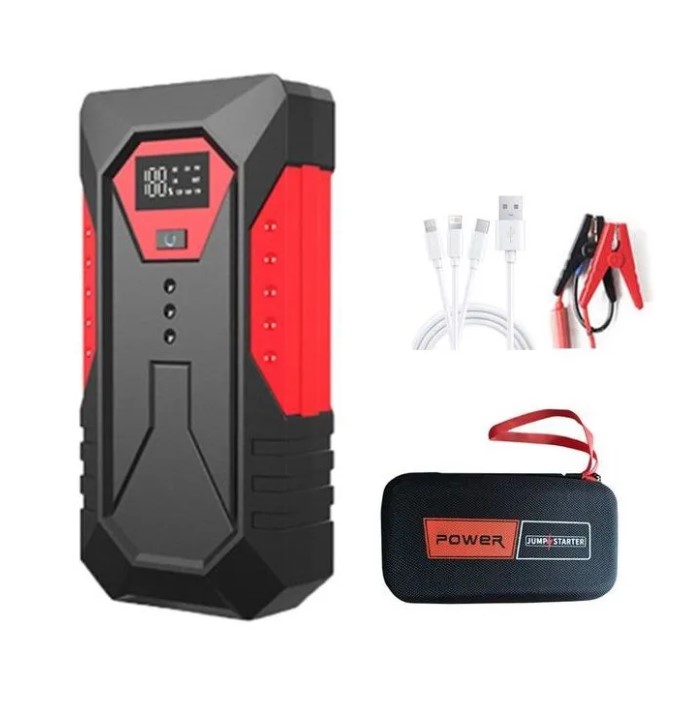 Портативное пуско-зарядное устройство для аккумуляторов автомобилей powerbank 18800 мАч 3959₽