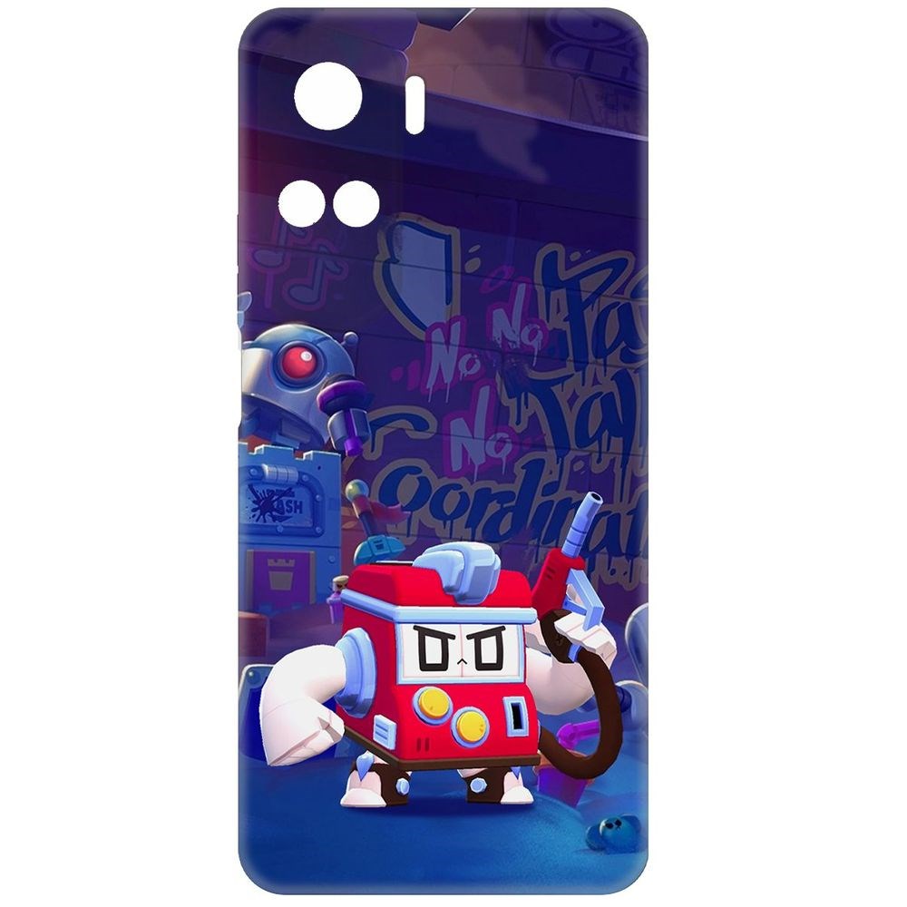 

Чехол-накладка Krutoff Soft Case Brawl Stars - V8-БИТ для Honor X50i черный