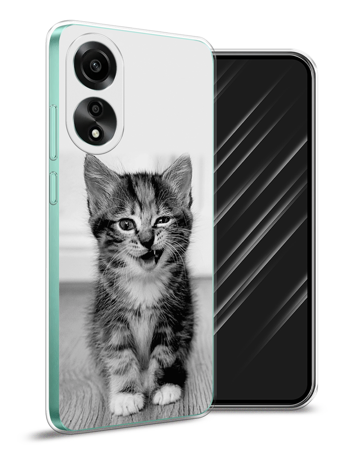 

Чехол Awog на Oppo A78 4G "Подмигивающий котенок", Черный;серый, 2514750-1