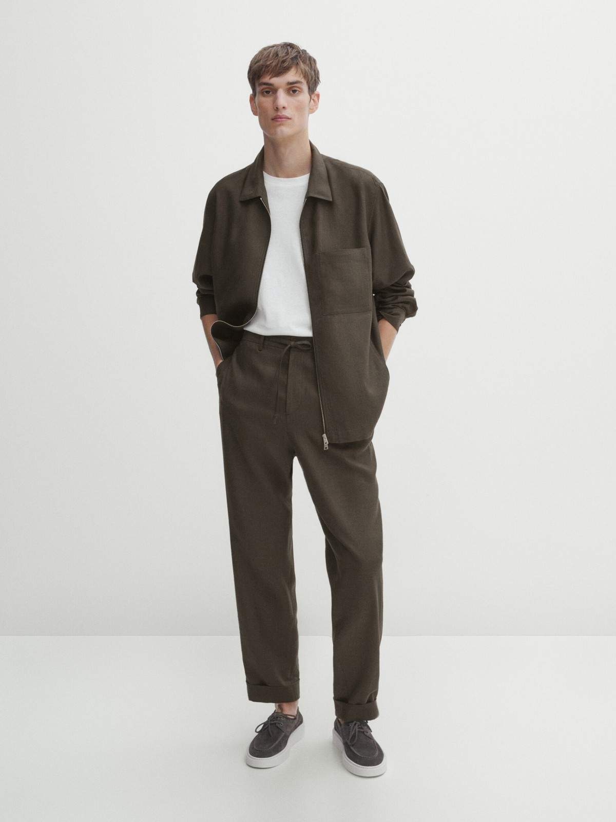 

Брюки мужские Massimo Dutti 0056/133-I2024 зеленые 38 EU, Зеленый, 0056/133-I2024