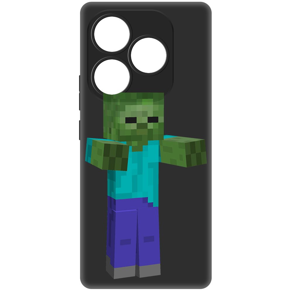 

Чехол-накладка Krutoff Soft Case Minecraft-Гигант для Itel S23+ черный