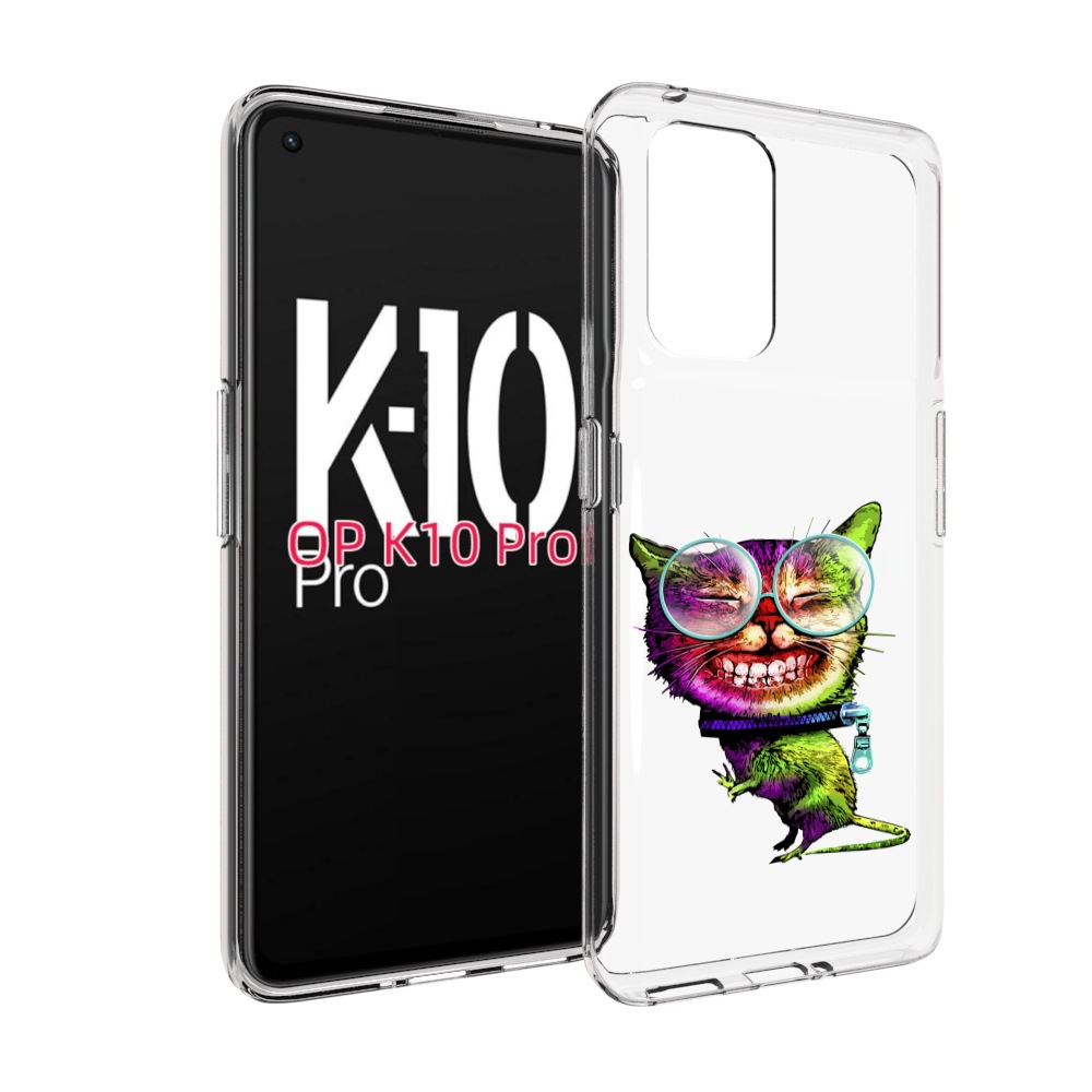 

Чехол MyPads Веселый кот для OPPO K10 Pro, Прозрачный, Tocco