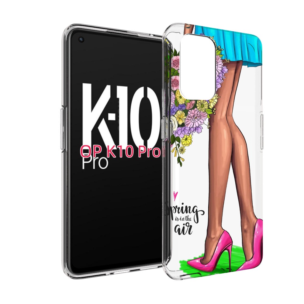 

Чехол MyPads Весна-в-воздухе женский для OPPO K10 Pro, Прозрачный, Tocco