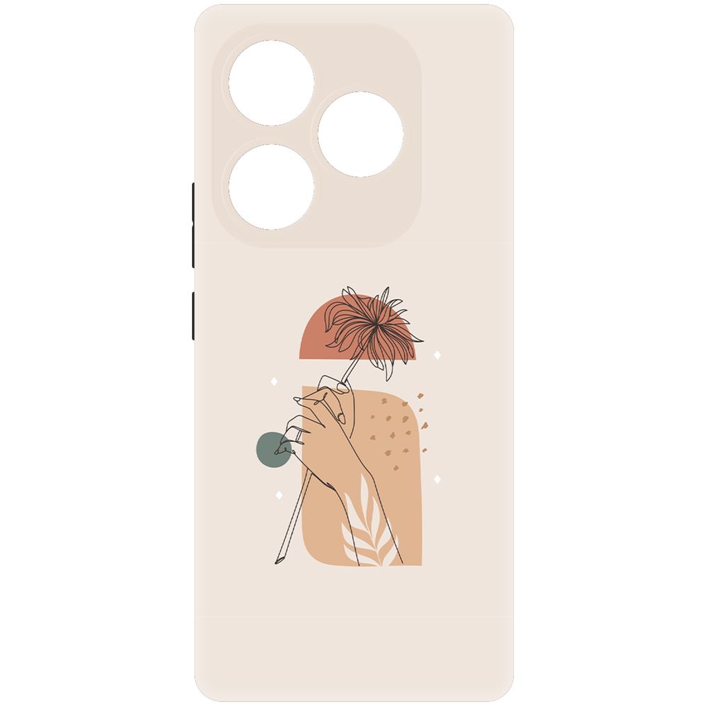 

Чехол-накладка Krutoff Soft Case Романтика для Itel S23+ черный