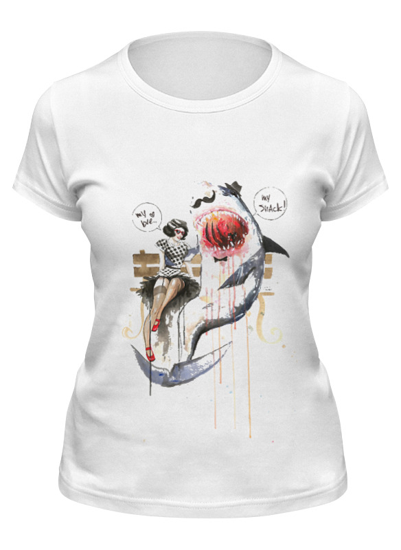 

Футболка женская Printio Mr. shark белая 2XL, Белый, Mr. shark