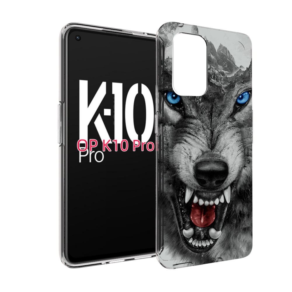 

Чехол MyPads Волк-частица мужской для OPPO K10 Pro, Прозрачный, Tocco