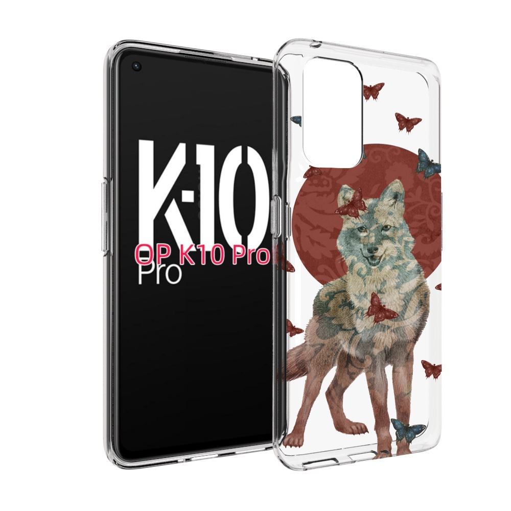

Чехол MyPads Волчица с бабочками для OPPO K10 Pro, Прозрачный, Tocco