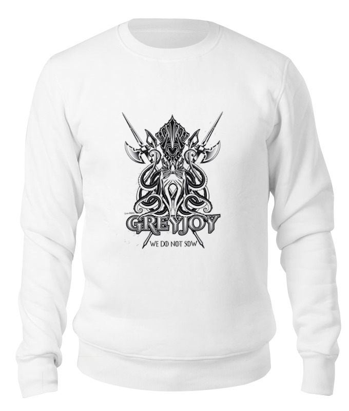 

Свитшот унисекс Printio Кракен грейджоев (игра престолов) белый M, Кракен грейджоев (игра престолов)