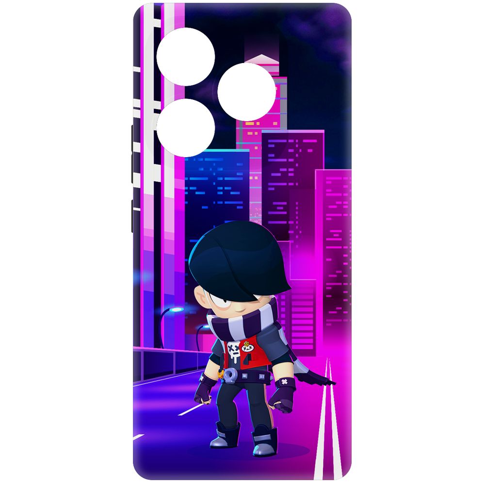 

Чехол-накладка Krutoff Soft Case Brawl Stars - Эдгар для Itel S23+ черный
