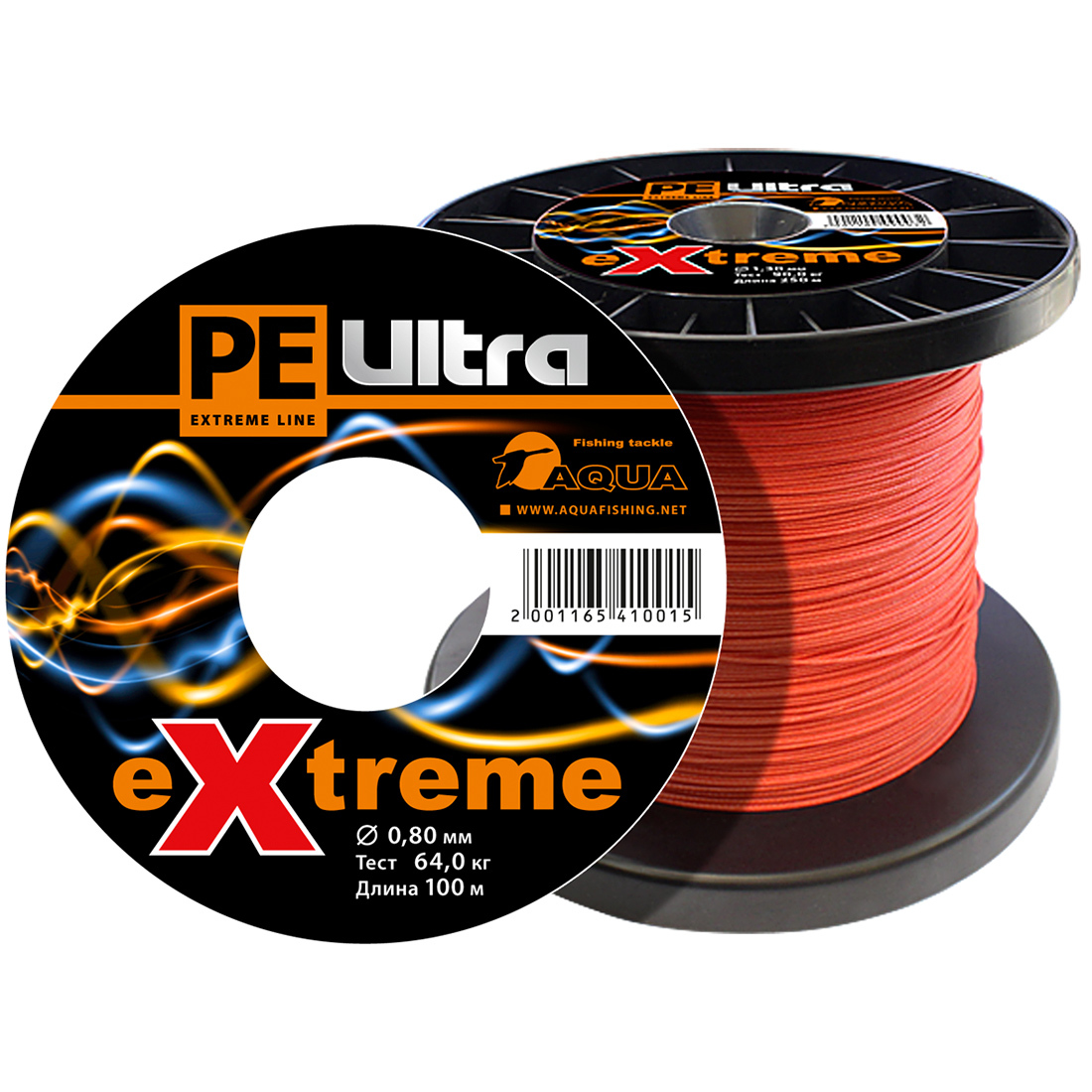 Плетеный Шнур Для Рыбалки Aqua Pe Ultra Extreme 0,80mm (Цвет Красный) 100m