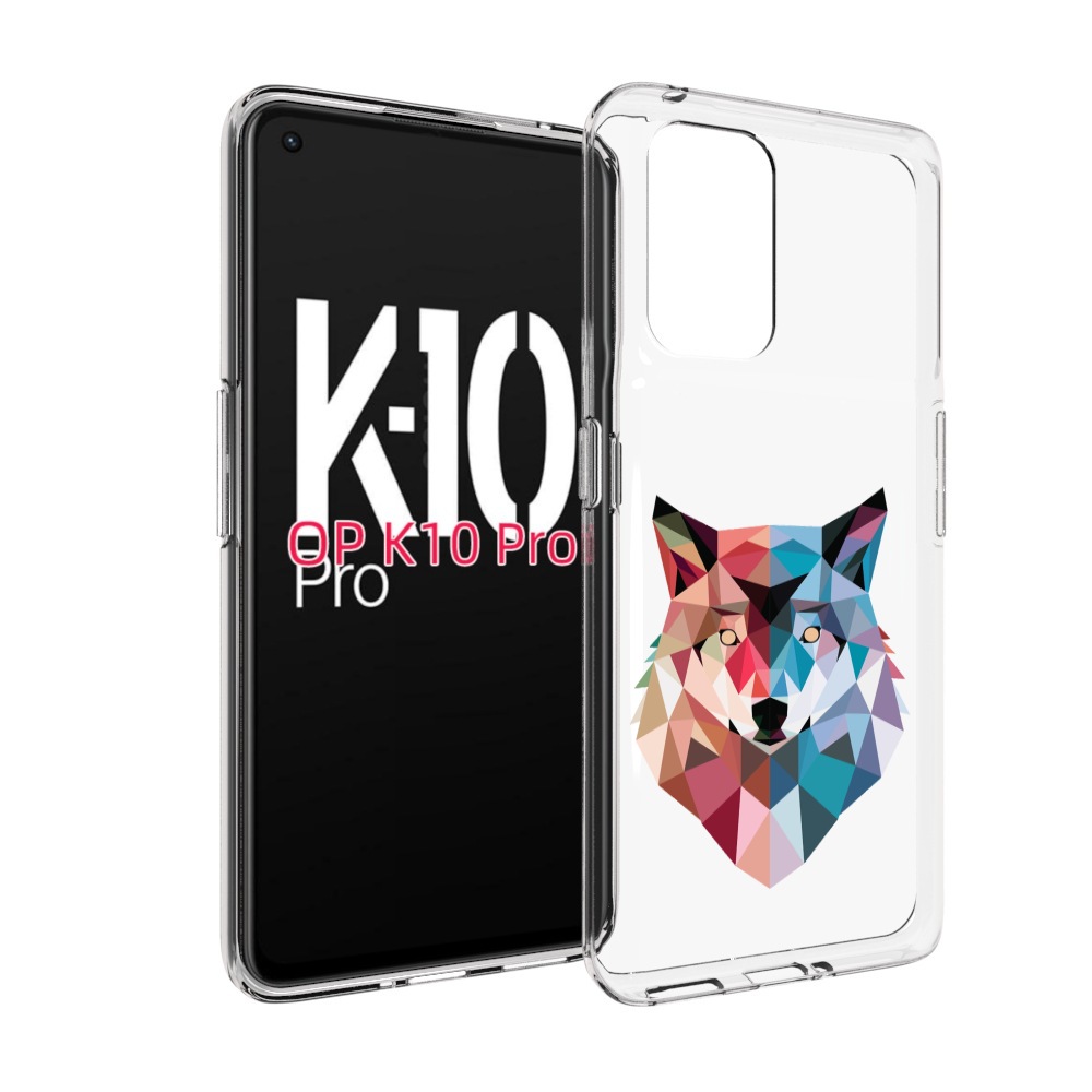

Чехол MyPads Геометрический-волк для OPPO K10 Pro, Прозрачный, Tocco