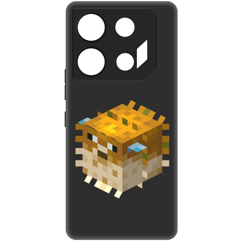 

Чехол-накладка Krutoff Soft Case Minecraft-Иглобрюх для Infinix GT 10 Pro черный