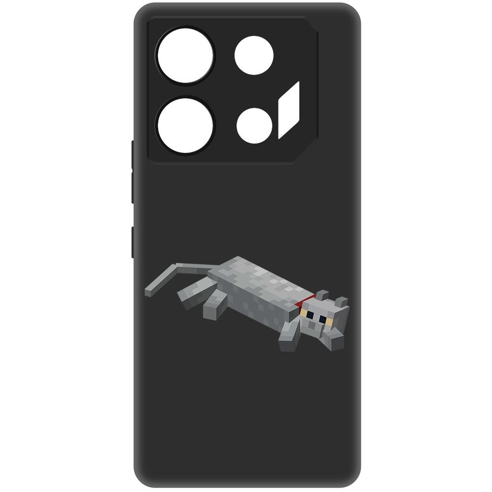 Чехол-накладка Krutoff Soft Case Minecraft-Кошка для Infinix GT 10 Pro 600015232577 черный