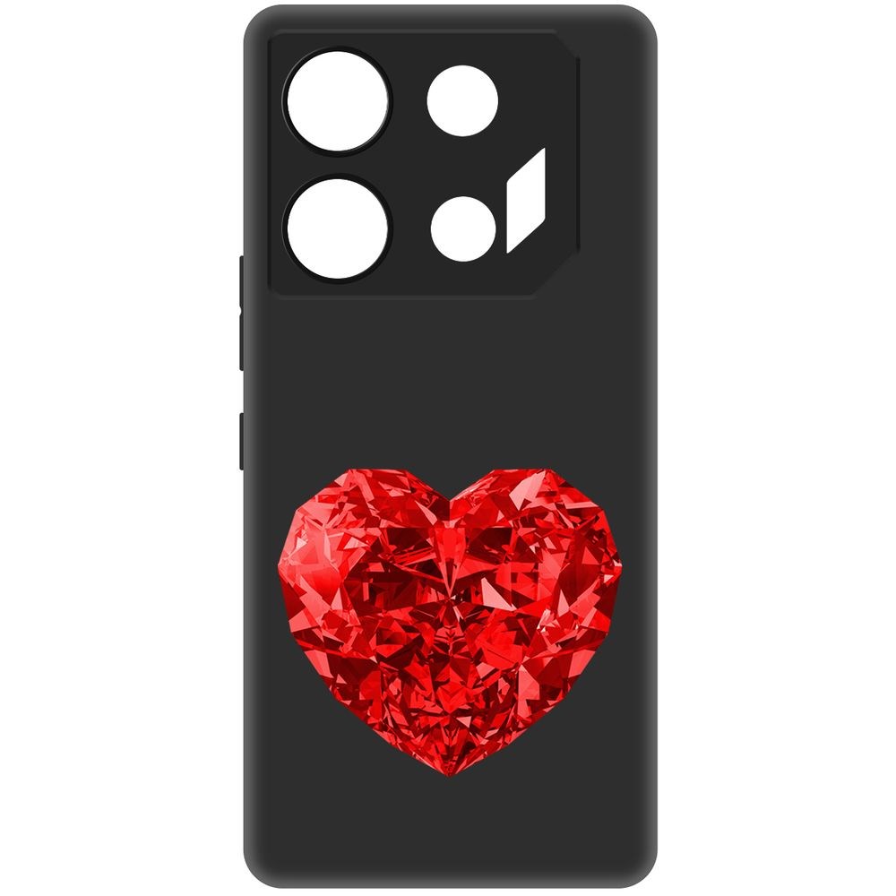 

Чехол-накладка Krutoff Soft Case Рубиновое сердце для Infinix GT 10 Pro черный