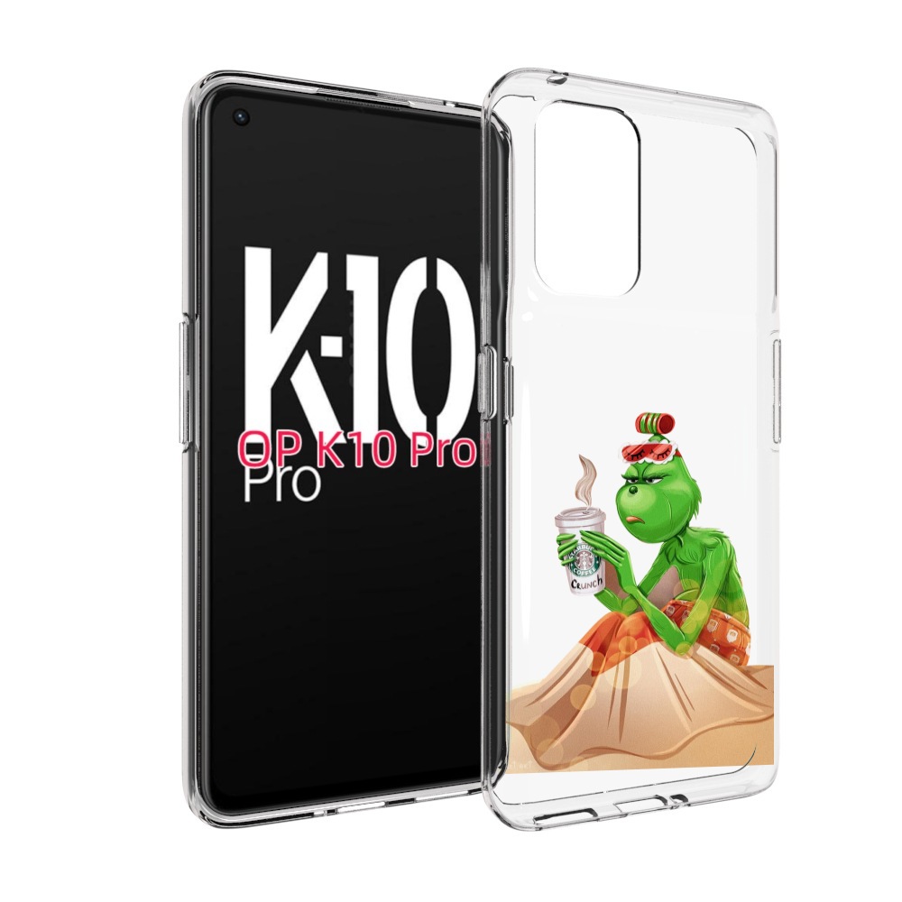 

Чехол MyPads Гринч-в-платье для OPPO K10 Pro, Прозрачный, Tocco