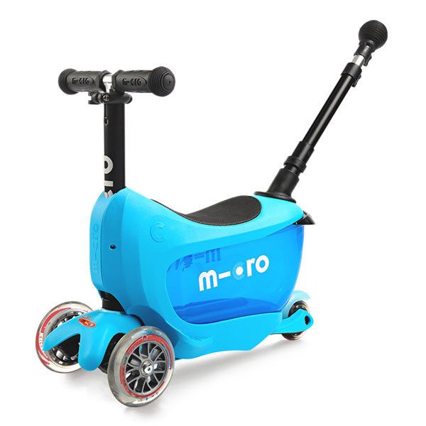 Самокат-беговел детский трехколесный Micro Mini2GO Deluxe Plus Blue