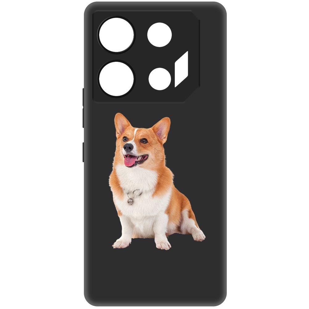 

Чехол-накладка Krutoff Soft Case Корги для Infinix GT 10 Pro черный