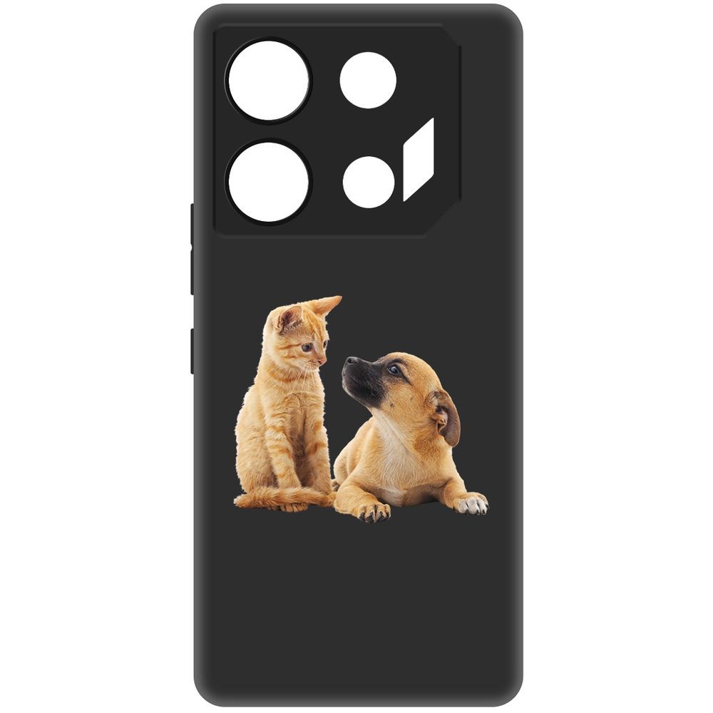 

Чехол-накладка Krutoff Soft Case Лучшие друзья для Infinix GT 10 Pro черный