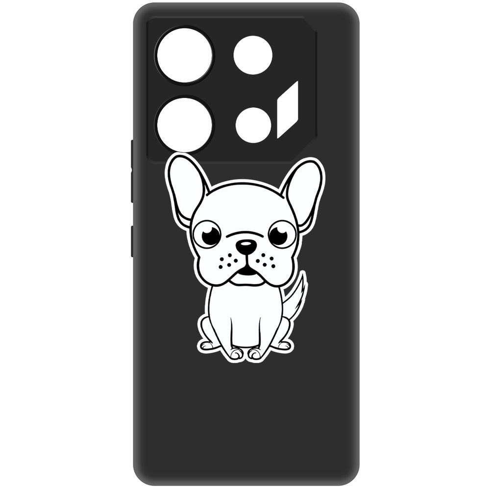 

Чехол-накладка Krutoff Soft Case Черно-белый щенок для Infinix GT 10 Pro черный