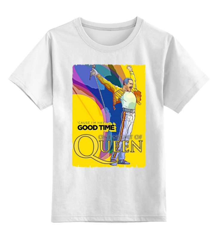 фото Футболка детская printio freddie mercury - queen цв. белый р. 116