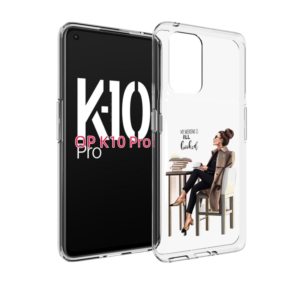 

Чехол MyPads Девушка-в-кофейне для OPPO K10 Pro, Прозрачный, Tocco
