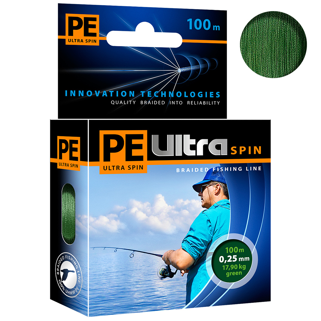 

Плетеный Шнур Для Рыбалки Aqua Pe Ultra Spin Dark Green 0,25mm 100m, Зеленый, PE ULTRA SPIN