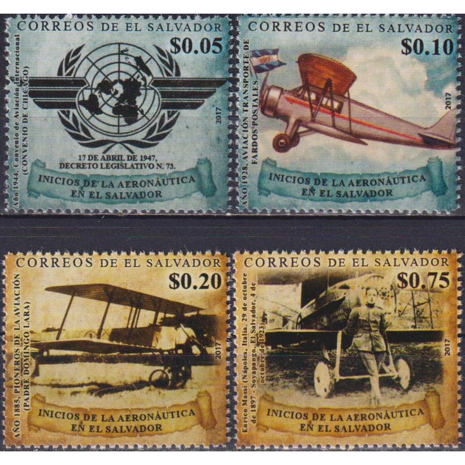 

Почтовые марки Сальвадор История авиации Авиация, Самолеты, sv2768