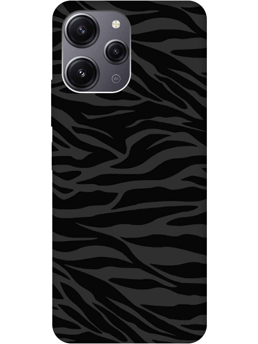

Силиконовый чехол на Xiaomi Redmi 12 с рисунком "Зебра" Soft Touch черный, 20000157