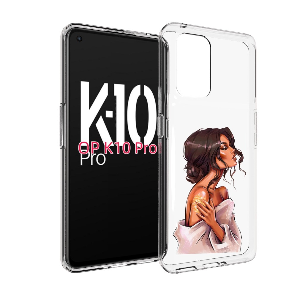 

Чехол MyPads Девушка-нежная женский для OPPO K10 Pro, Прозрачный, Tocco