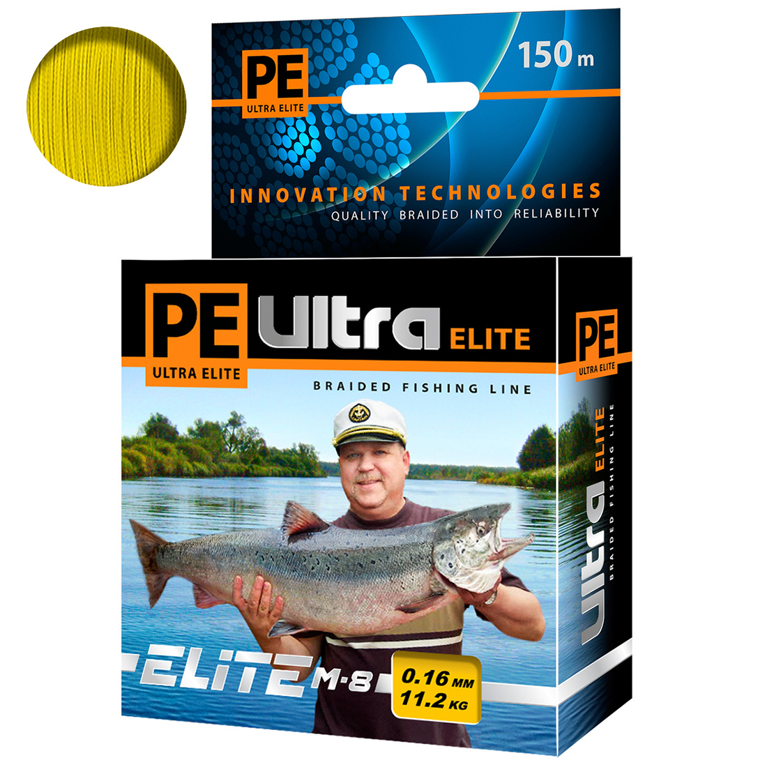 

Плетеный Шнур Для Рыбалки Aqua Pe Ultra Elite M-8 Yellow 0,16mm 150m, PE ULTRA ELITE M-8