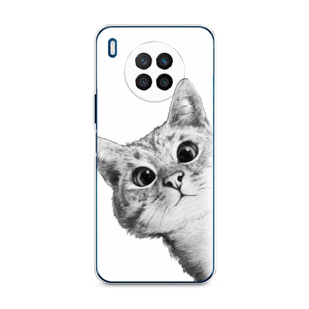 фото Чехол awog "кот рисунок черно-белый" для huawei nova 8i