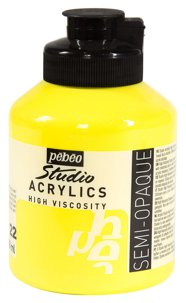 

Краска акриловая Pebeo Studio acrylics, 500 мл, Желтый
