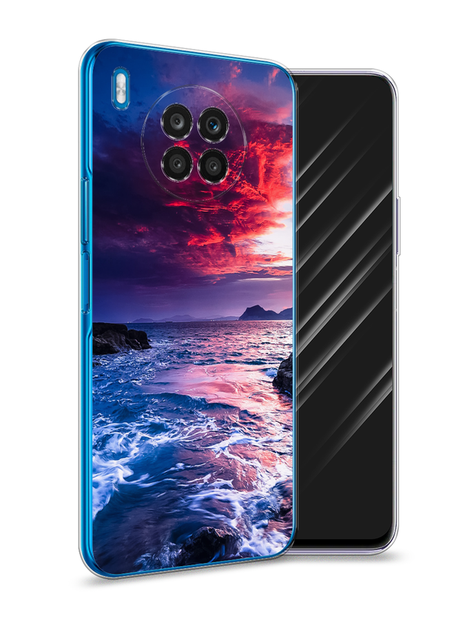 

Чехол Awog на Huawei Nova 8i "Волны 1", Разноцветный, 6106350-4