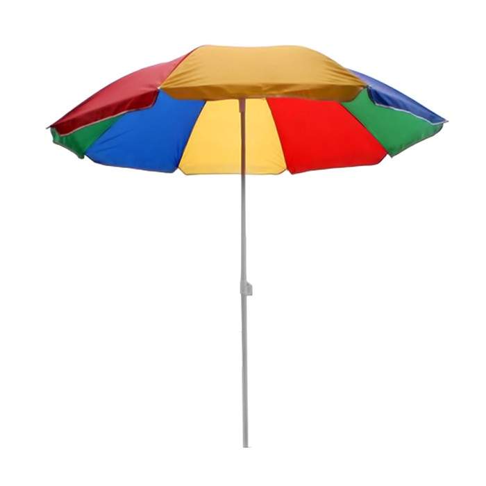 Зонт Пляжный D=160 H=170См, + Стойка 16 19Мм, 170T, Разноцветный, С Напылением, Eurica 681