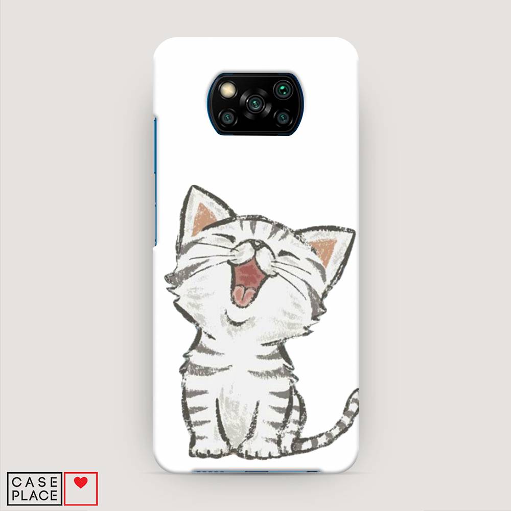 

Пластиковый чехол "Котенок рисованный" на Xiaomi Poco X3 NFC, 39220-1