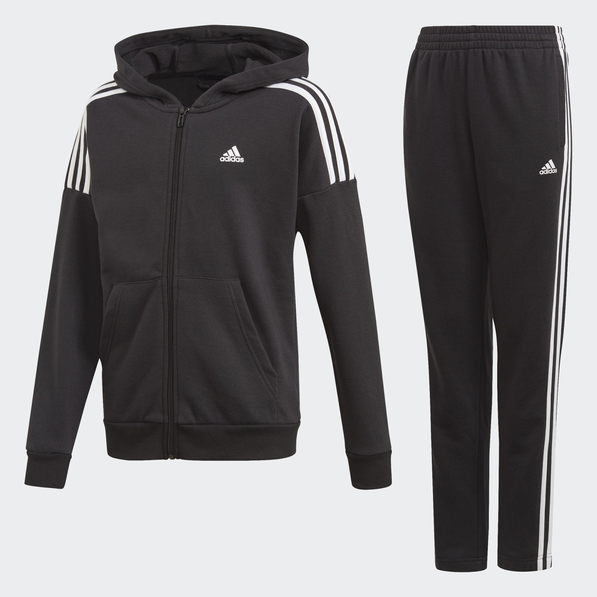 фото Костюм adidas jb cotton tracksuit fm5716 цв.черный р. 176