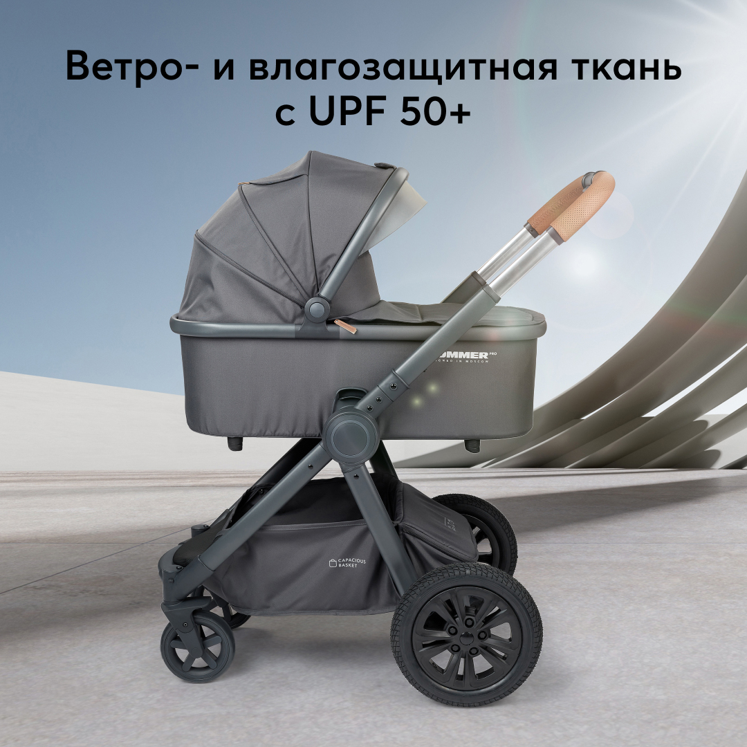 Коляска трансформер 2 в 1 MOMMER PRO (dark grey)