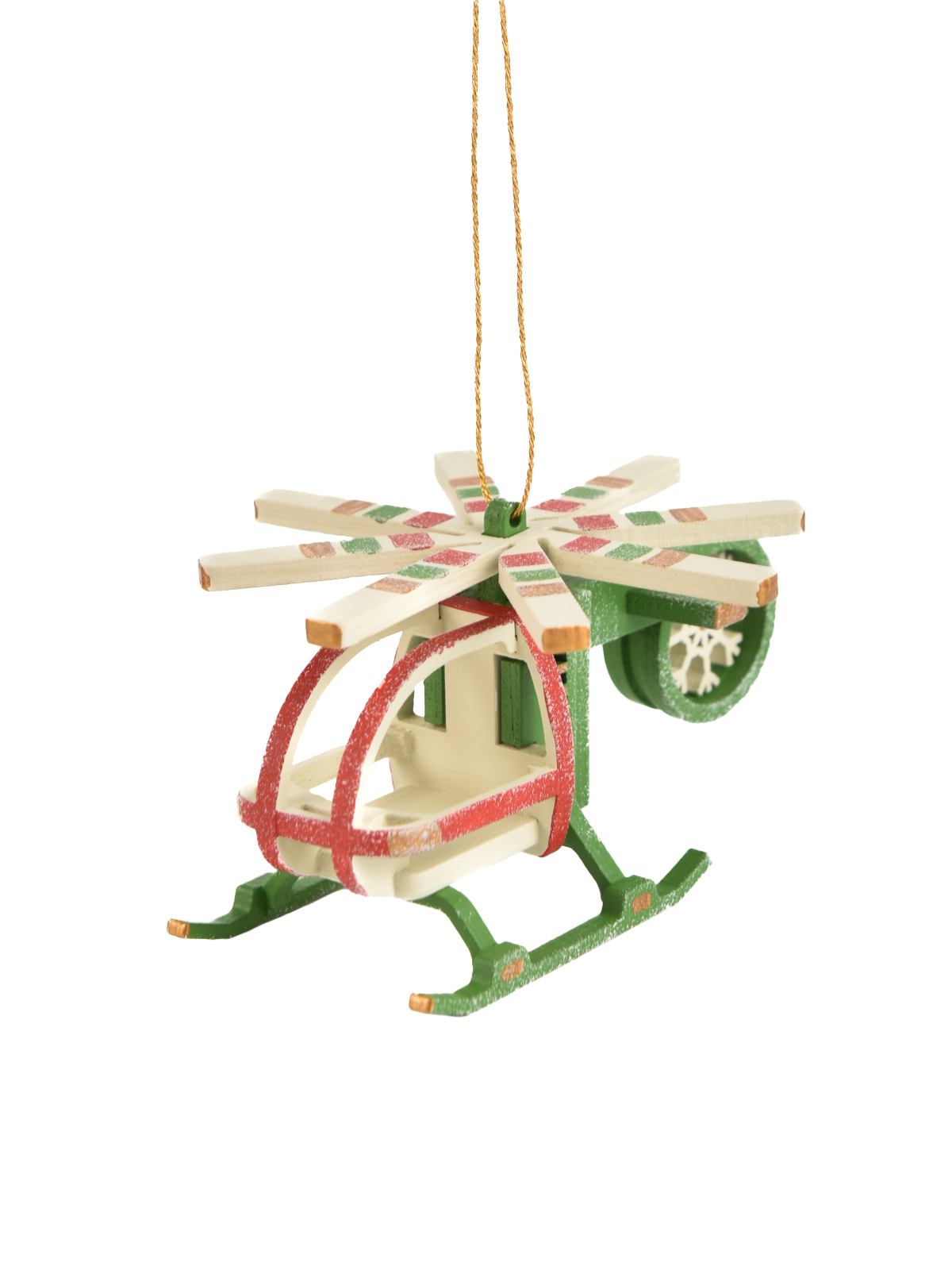 Елочная игрушка вертолет Wood-souvenirs T04146-WS/CH_M_0_6017 1 шт. разноцветная