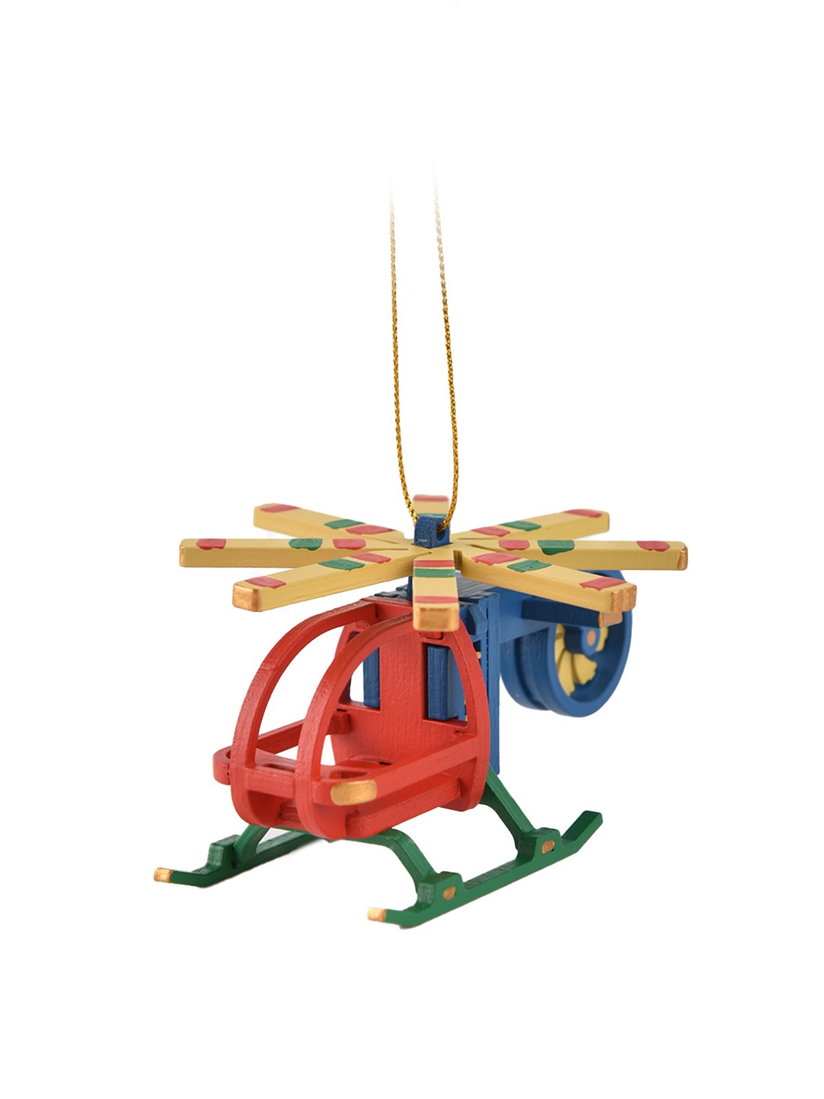 Елочная игрушка вертолет Wood-souvenirs T04147-WS/PopH_M_0_640-6 1 шт. разноцветная