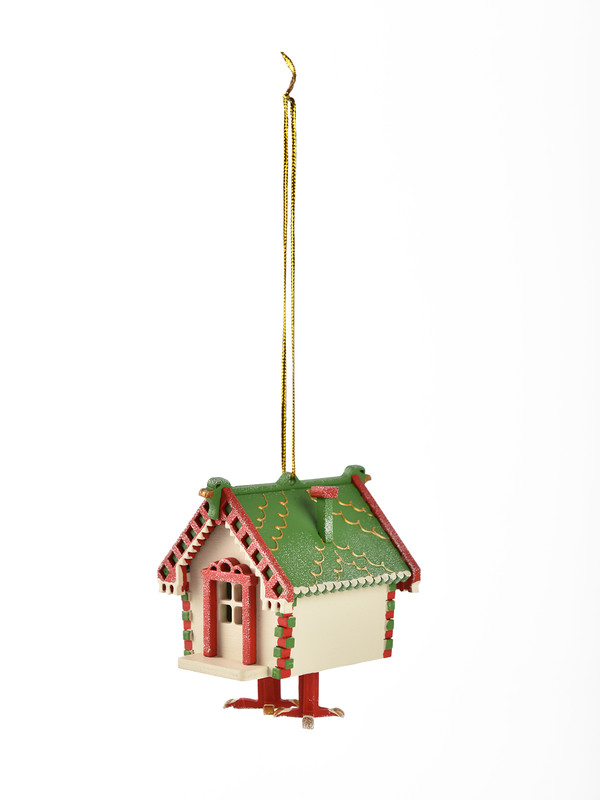 

Деревянная елочная игрушка Wood-souvenirs Избушка на курьих ножках 7см 1шт., CA_HCh_WB_1013_Green