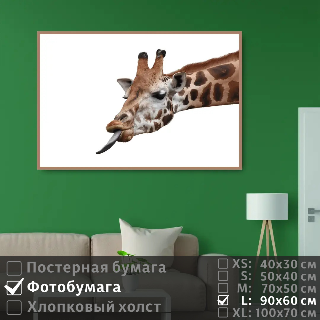 

Постер на фотобумаге ПолиЦентр Забавный жираф 90х60 см, ЗабавныйЖираф