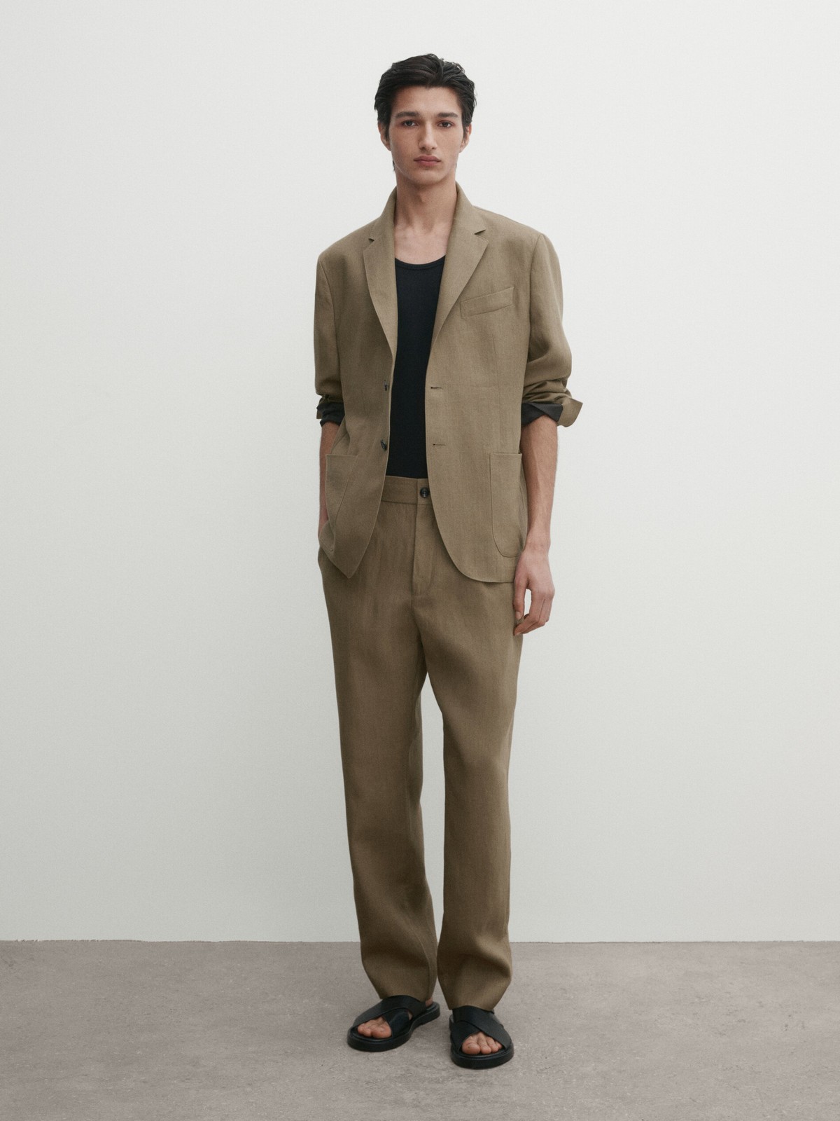 

Брюки мужские Massimo Dutti 0061/101-I2024 зеленые 46 EU, Зеленый, 0061/101-I2024