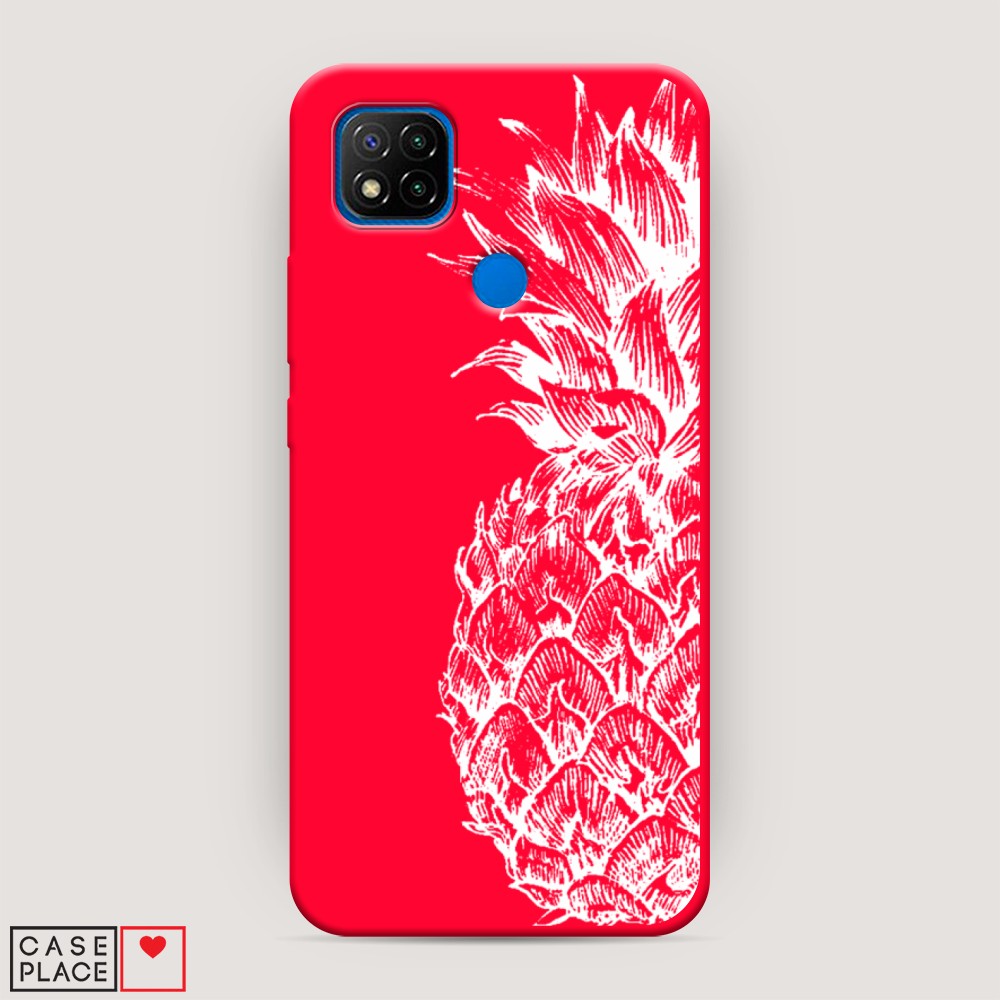 

Чехол Awog на Xiaomi Redmi 9C "Ананас графика белая", Разноцветный, 39053-1