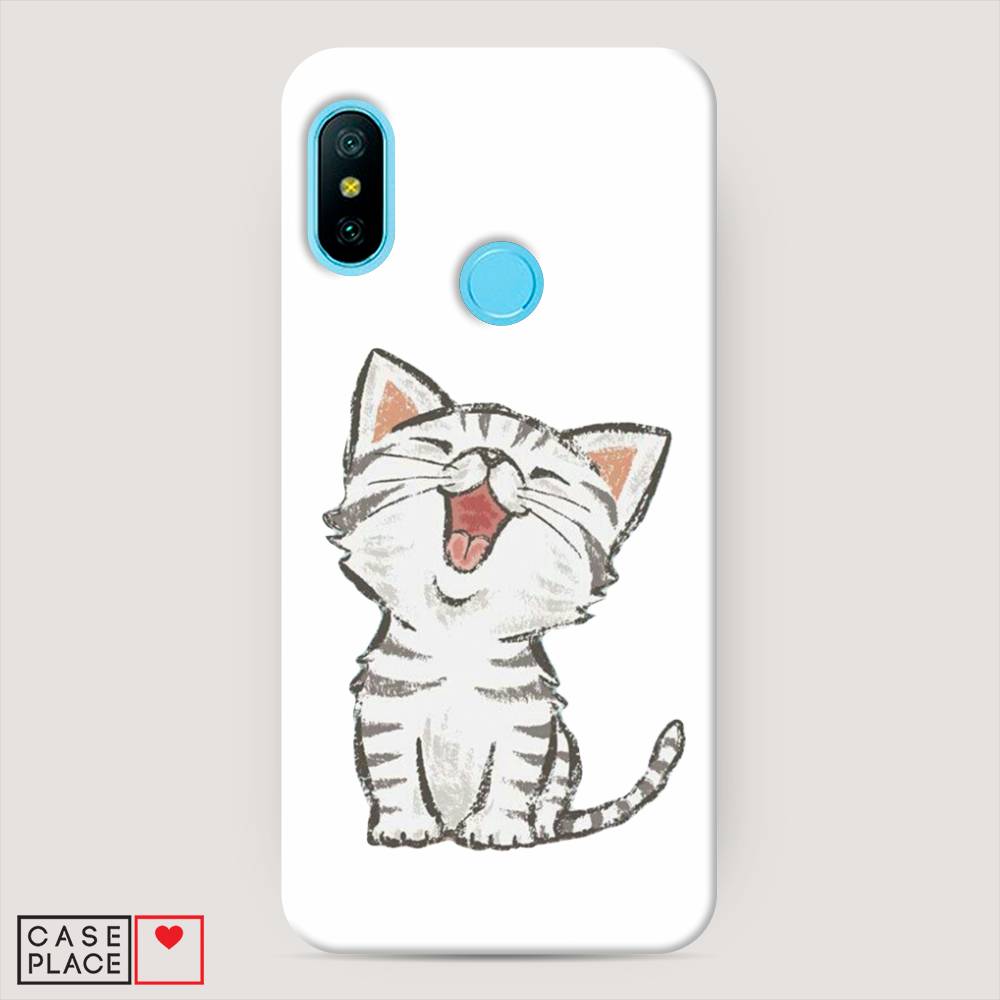 

Пластиковый чехол "Котенок рисованный" на Xiaomi Redmi 6 Plus, 33920-1